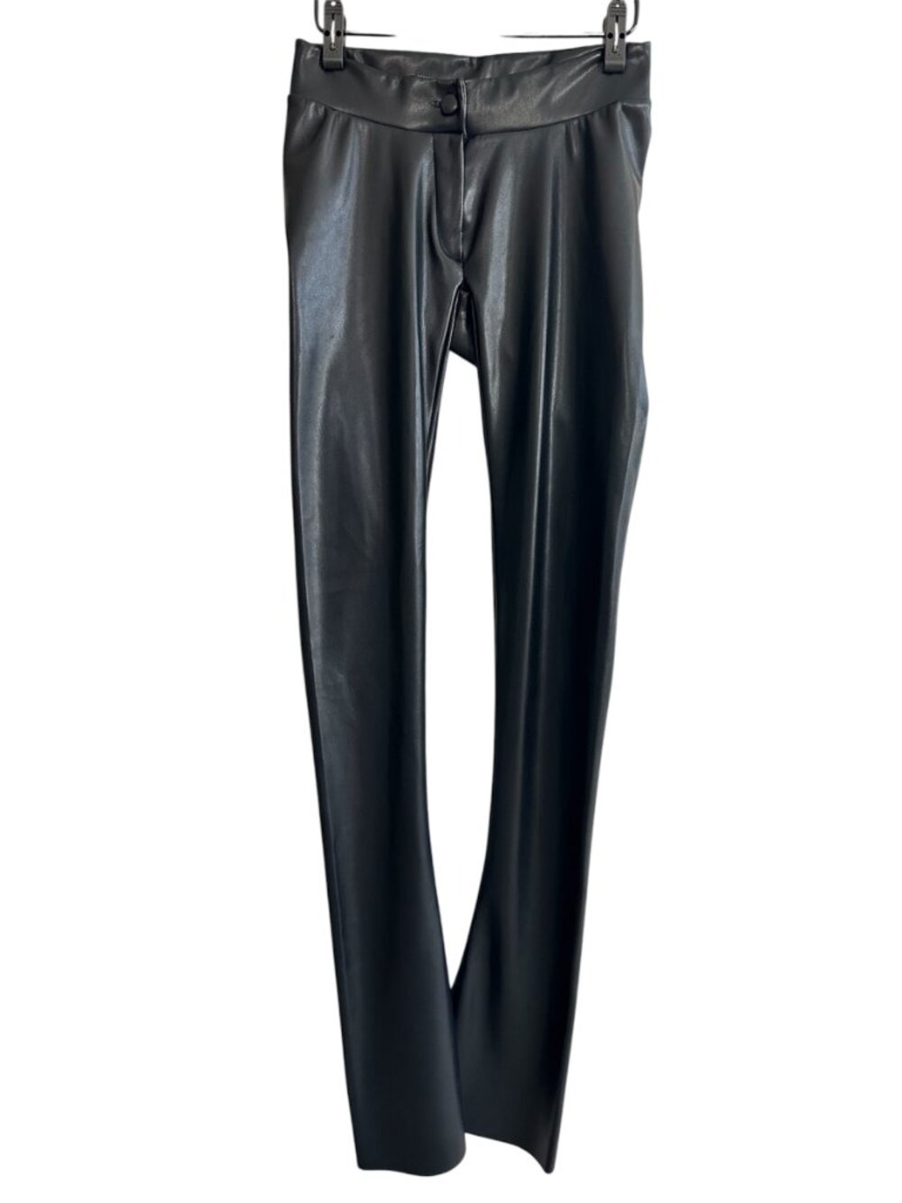 CouCoo Faux Leather Leggings Bootcut Black Vegan Leather Pants Medium